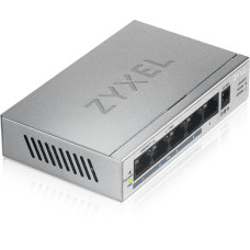 Zyxel GS1005HP Nepārvaldīts Gigabit Ethernet (10/100/1000) Power over Ethernet (PoE) Sudrabs