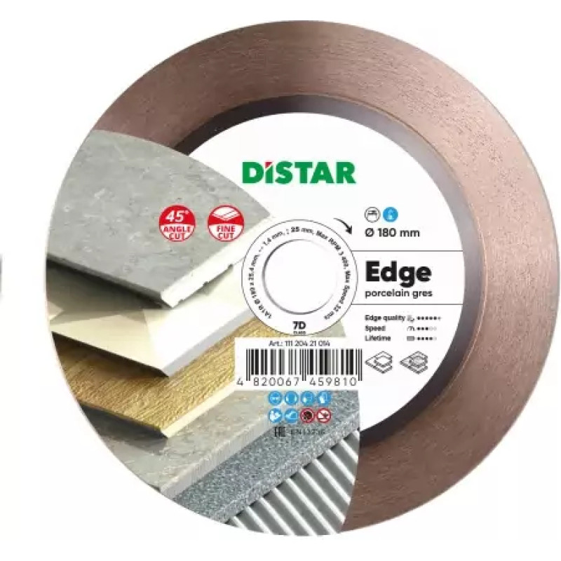 Distar TARCZA DIAMENTOWA EDGE 180 x 1,4 x 25 x 25,4