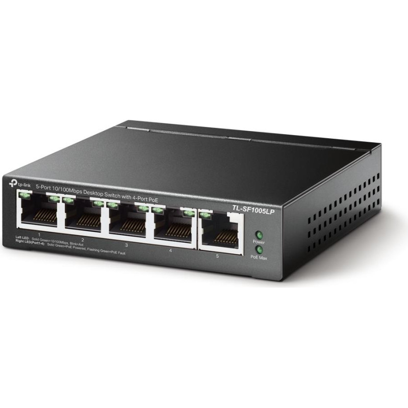 Tp-Link Switch|TP-LINK|TL-SF1005LP|5x10Base-T / 100Base-TX|PoE ports 4|TL-SF1005LP