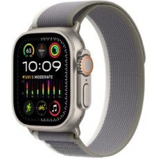 Apple Watch Ultra 2 GPS + Cellular, 49mm Titanium Case with Green/Grey Trail Loop - S/M