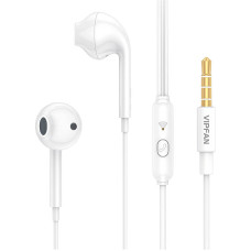 Vipfan Wired in-ear headphones VFAN M15, 3.5mm jack, 1m (white)