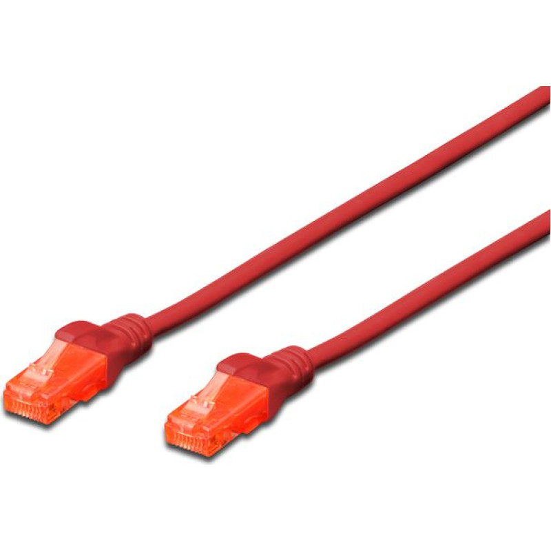 Digitus Patchcord RJ45 U/UTP CAT6 10m Czerwony (DK-1612-100/R)