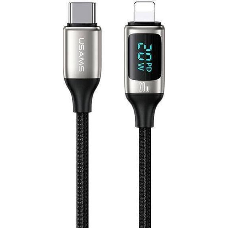 Usams USB cable Usams USB-C - Lightning 1.2 m White (6958444975443)