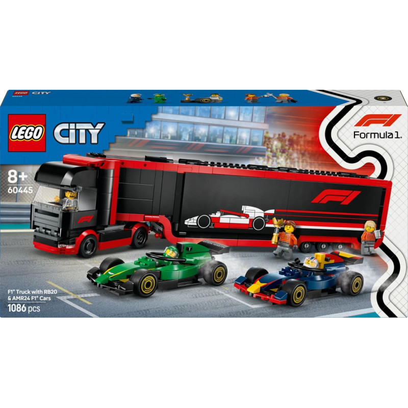 Lego City Formula 1 60445 F1 Truck with RB20 & AMR24