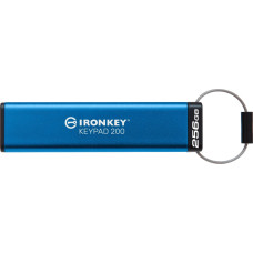 Kingston IronKey Keypad 200 256 GB USB stick (blue, USB-A 3.2 Gen 1)