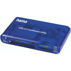 Hama USB 2.0 Multi Card Reader 35 in  1, blue             55348