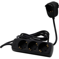 REV Multiple Socket Outlet 3+1-fold 2m black Powersplit