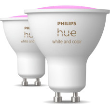 Philips Hue balta un krāsaina atmosfēras gaisma GU10 – viedais virziena gaismeklis – (2 gab. iepakojumā)