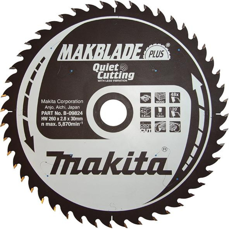 Makita PIŁA TARCZOWA 260x30mm 48-ZĘBÓW >>>B-33495