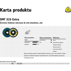Klingspor ŚCIERNICA LISTKOWA WYPUKŁA SMT325 EXTRA 125mm gr. 40