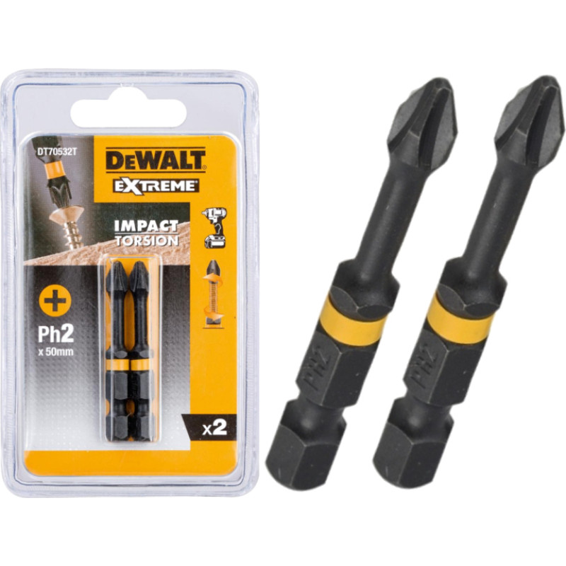 Dewalt KOŃCÓWKA UDAR. PH2 2szt.