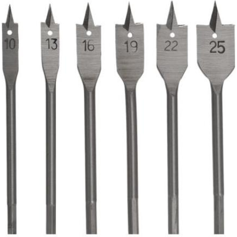 Awtools AW FLAT DRILL BIT SET/ WOOD 6pcs 10-25mm