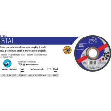 Incoflex TARCZA DO CIĘCIA METALU  115 x 2,5 x 22,2mm