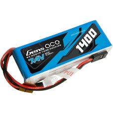 Gens Ace 1400mAh 7.4V 2S1P LiPo battery for JR plug-in transmitter