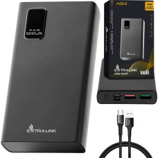 Extralink EPB-067B 10000mAh Black | Powerbank | Power bank, Fast Charging, USB-C