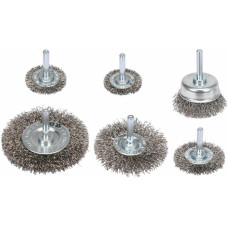 Yato ZESTAW SZCZOTEK Z TRZPIENIEM 6szt. INOX
