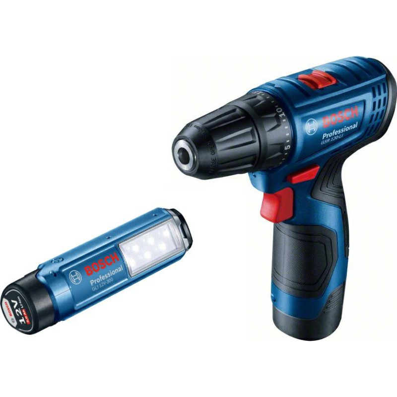 Bosch CORDLESS DRILL DRIVE 12V 30/14NM 2X2,0AH LI-ION WRENCH GSR 120-LI + GLI 12V-300