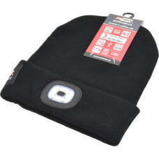 Awtools AW BLACK USB RECHARGEABLE LED BEANIE HAT 120lm