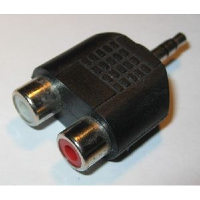 Goobay Adapter Jack blue 3pin > 2x St - black - Stereo