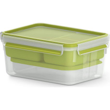 Emsa CLIP & GO Lunchbox XL, lunch box (green/transparent, with inserts)