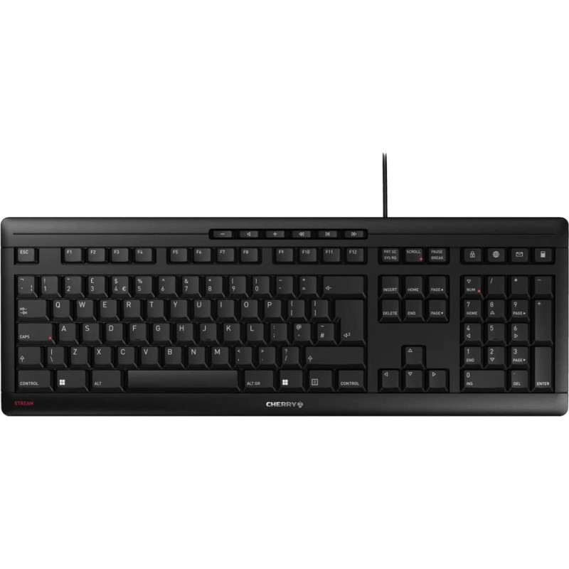 Cherry UK layout - CHERRY STREAM KEYBOARD, keyboard (black, SX scissor technology)