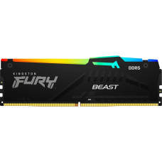 Kingston FURY DDR5 - 16GB - 6000 - CL - 30, Single RAM (black, KF560C30BBA-16, FURY Beast RGB, INTEL XMP)