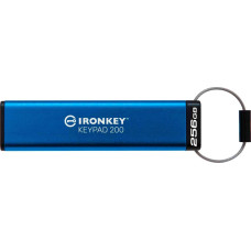 Kingston IronKey Keypad 200 256 GB USB stick (blue, USB-A 3.2 Gen 1)