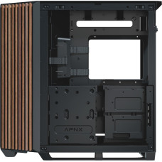 Apnx V1-W-BK-v1 (black/wood, tempered glass x 2)