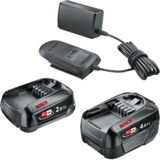 Bosch starter set 18V (PBA 2.0Ah + PBA 4.0Ah + AL 18V-20), charger (black, 2x battery + charger, POWER FOR ALL ALLIANCE)