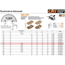 CMT PIŁA UNIWERSALNA, DO CIĘCIA WZDŁUŻNEGO I POPRZECZNEGO HM D=160 F=20 Z=24 K=2,2/1,6