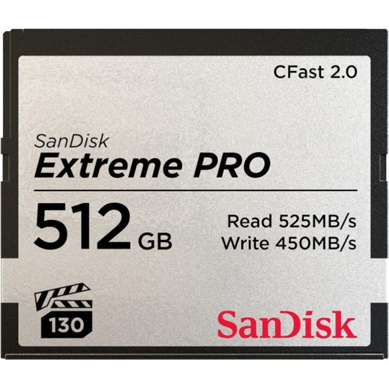 Sandisk CFAST 2.0 VPG130   512GB Extreme Pro     SDCFSP-512G-G46D