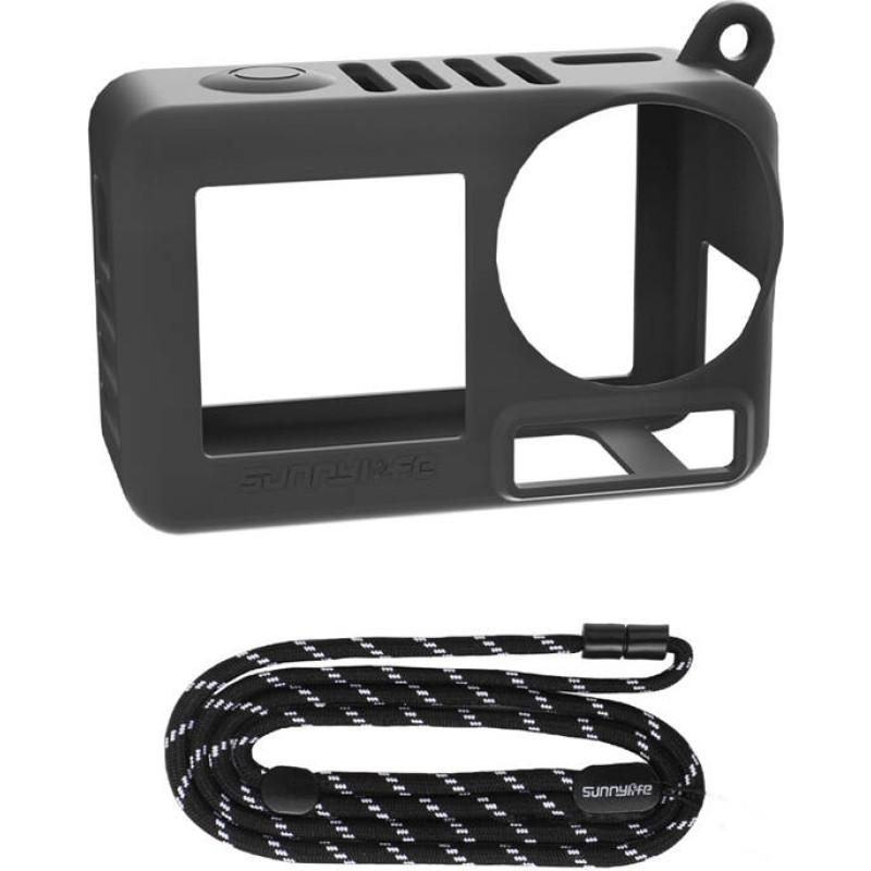Sunnylife OA5-BHT885-D silicone case with strap for ACTION 5 PRO (black)