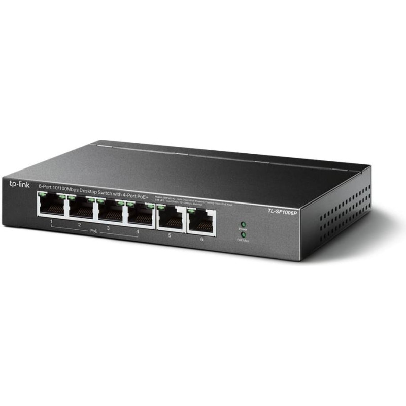 Tp-Link Switch|TP-LINK|TL-SF1006P|Desktop/pedestal|6x10Base-T / 100Base-TX|PoE+ ports 4|TL-SF1006P