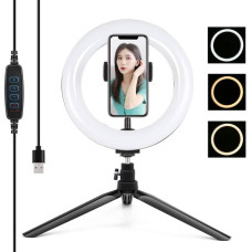 Puluz Tripod Mount Puluz with 20cm LED Ring Vlogging PKT3073B