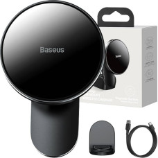 Baseus Big Energy car mount with wireless charger 15W for Iphone 12 / Iphone 13 (Black)