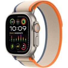 Apple Watch Ultra 2 GPS + Cellular, 49mm Titanium Case with Orange/Beige Trail Loop - M/L