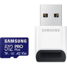 Samsung Memory card microSD PRO+ Plus MB-MD512SB/WW 512GB + reader