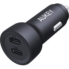 Aukey Wall charger Aukey CC-Y23, 2xUSB-C, 65W (black)