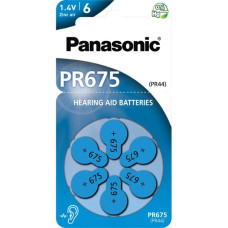 Panasonic PR 675 Zinc Air 6 pcs. Hearing Aid Cells