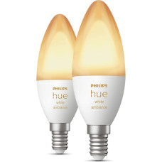 Philips Hue balts atmosfēras apgaismojums Svece – viedā spuldze E14 – (2 gab. iepakojumā)