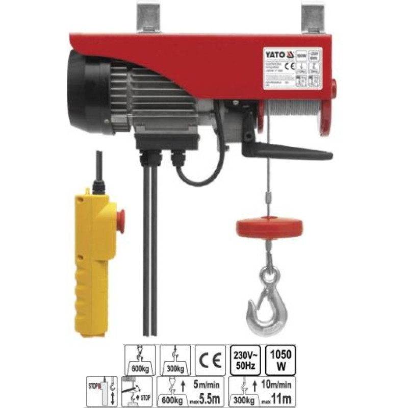 Yato CRAFT pacēlājs 1050W 300/600kg 5905