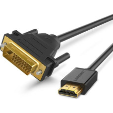 Ugreen 30116 video kabeļu aksesuārs 1 m DVI HDMI Melns