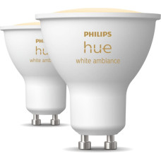 Philips Hue balts atmosfēras apgaismojums GU10 – viedais virziena gaismeklis – (2 gab. iepakojumā)