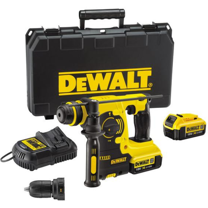 Dewalt MŁOT WIERCĄCO-KUJĄCY SDS-PLUS 18V 2,1J 2 x 4,0 Ah XR LI-ION + UCHWYT DCH254M2