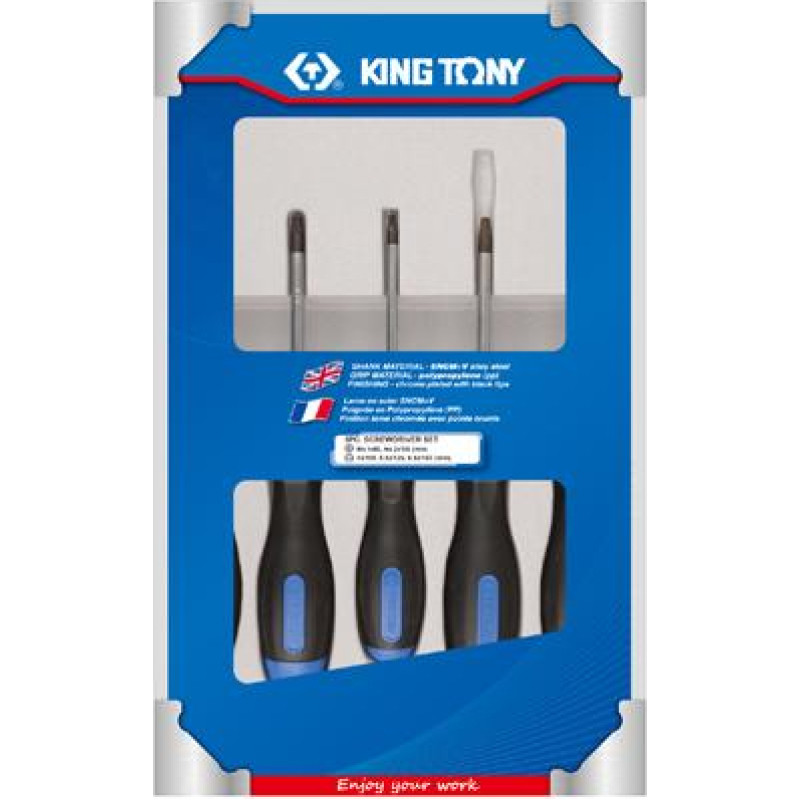 King Tony KOMPLET WKRĘTAKÓW TORX 5 elem. T15, T20, T25, T27, T30.