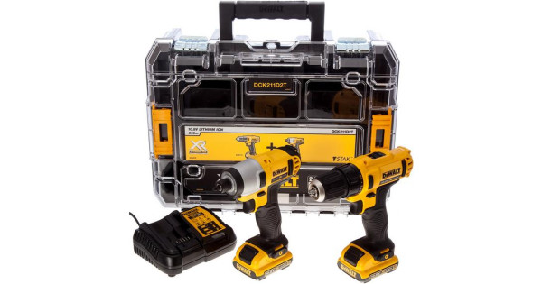 Dewalt ZESTAW COMBO 10,8V DCK211D2T (DCD710+DCF815) 2x2,0Ah TSTAK V