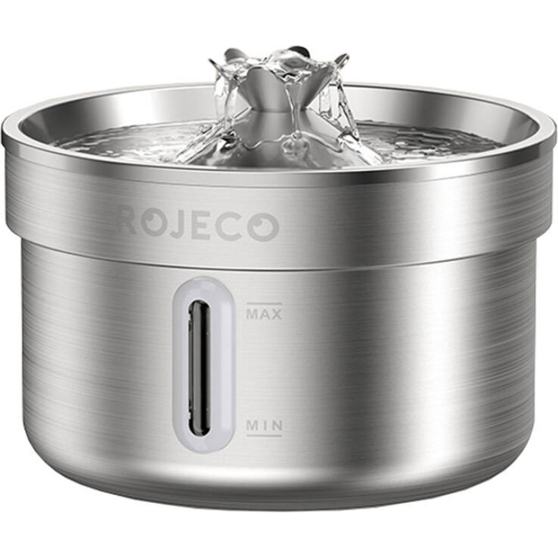 Rojeco Stainless steel fountain / drinker for dog and cat 2l Rojeco