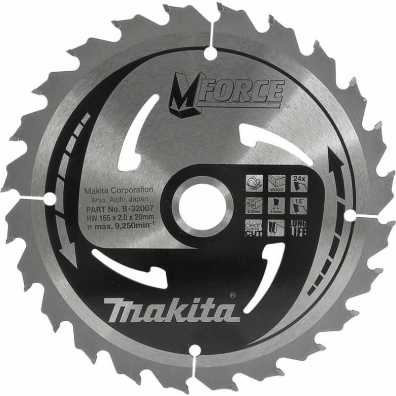 Makita B-32007 M-FORCE Saw Blade  165x20x24Z