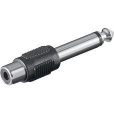 Goobay Adapter Jack 6,35->Cinch blue - Jack 6,35 mm-plug (2-Pin, Mono)