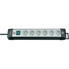 Brennenstuhl extension socket 6-way black/lightgrey 5m H05VV-F 3G1,5, Brennenstuhl